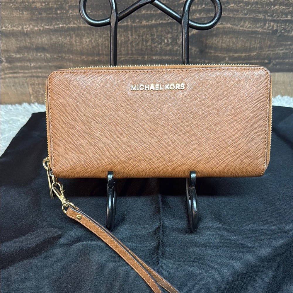 Michael Kors Brown Wristlet Wallet